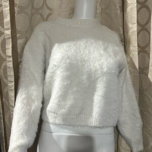 Divided white sweater small